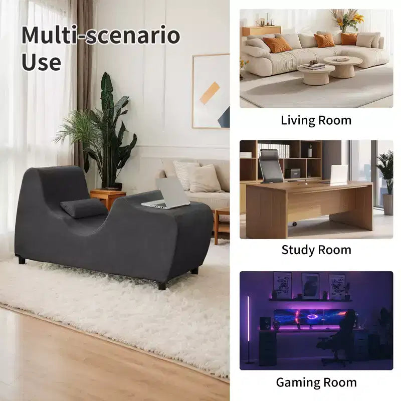 Sedia Yoga per Adulti, Sedia a Sdraio Yoga in Velluto per Esercizi, Stretching, Rilassamento Indoor per Adulti