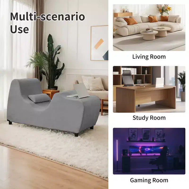 Sedia Yoga per Adulti, Sedia a Sdraio Yoga in Velluto per Esercizi, Stretching, Rilassamento Indoor per Adulti