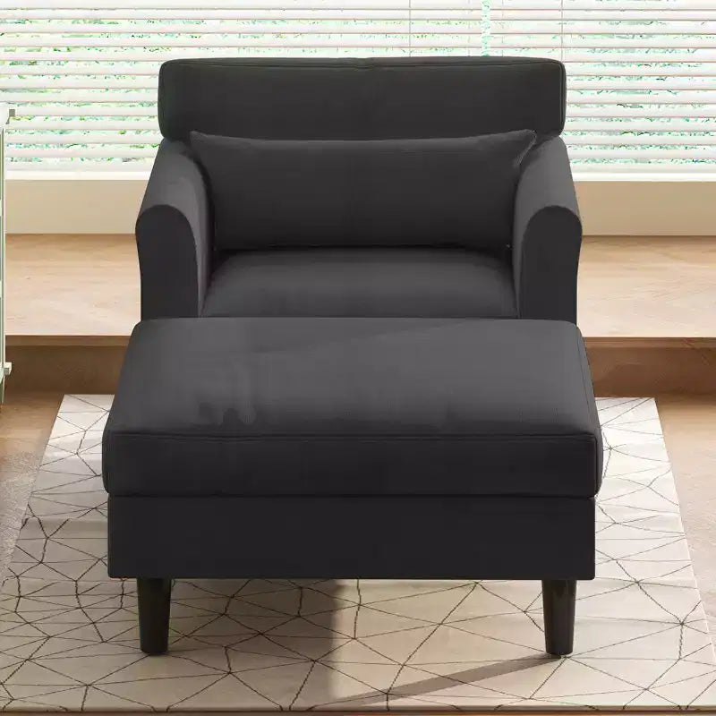 Divanetto Chaise Lounge in Velluto Ghiaccio da 37''