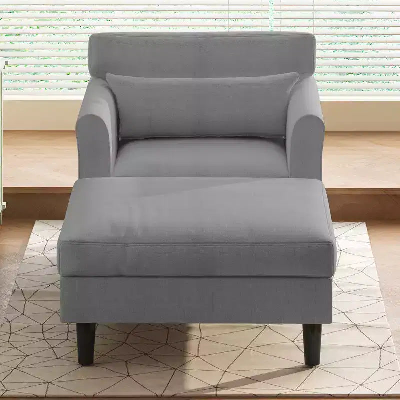 Divanetto Chaise Lounge in Velluto Ghiaccio da 37''