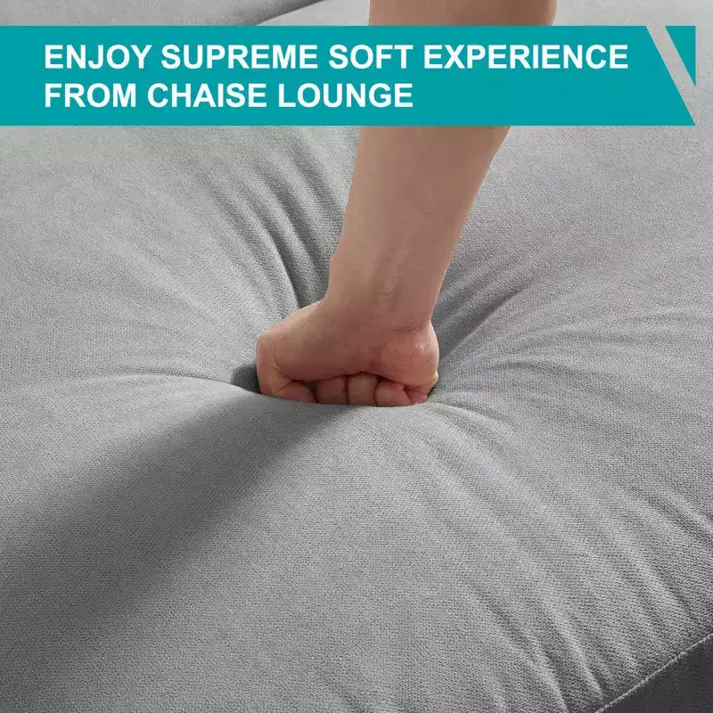 Divanetto Chaise Lounge in Velluto Ghiaccio da 37''