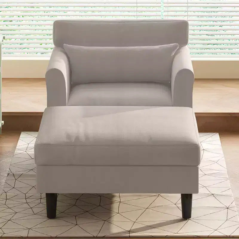 Divanetto Chaise Lounge in Velluto Ghiaccio da 37''