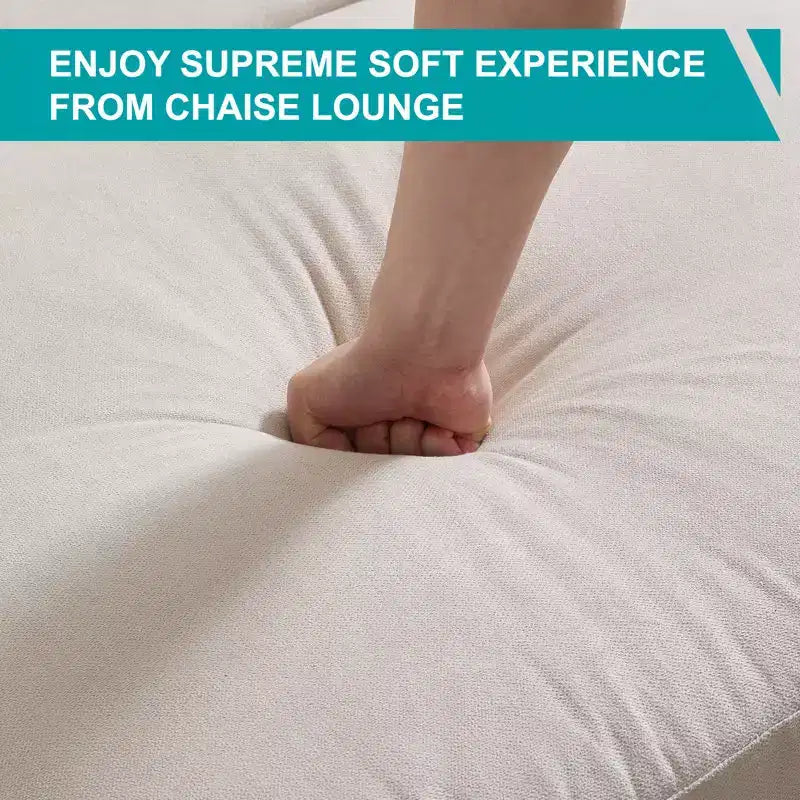 Divanetto Chaise Lounge in Velluto Ghiaccio da 37''