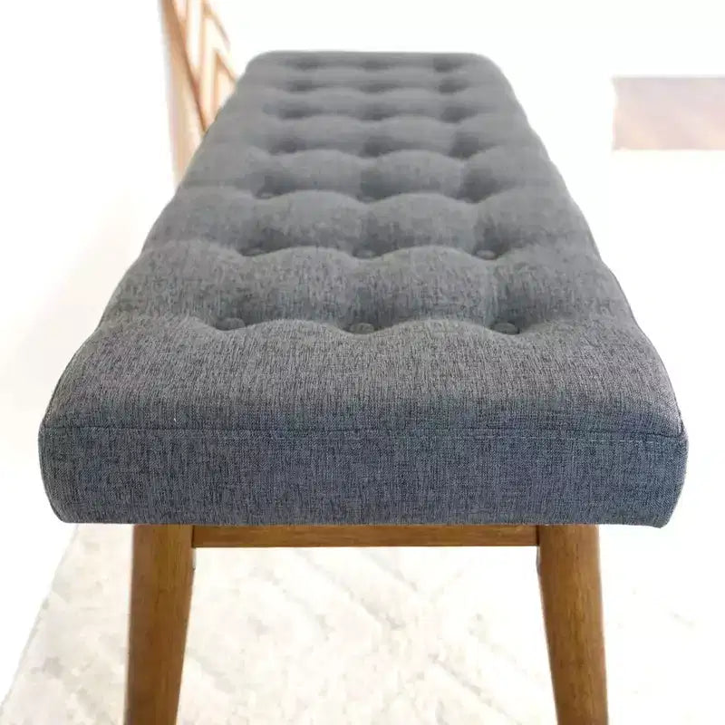 Panca in legno massello rivestita in tessuto trapuntato Ada Modern 43.00