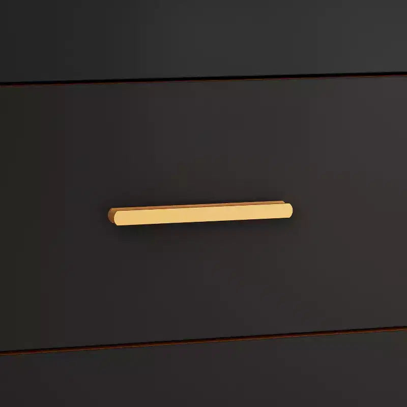 Comodino moderno bianco/nero e oro con struttura aperta in metallo, comodino da camera da letto, comodino a 3 cassetti per soggiorno