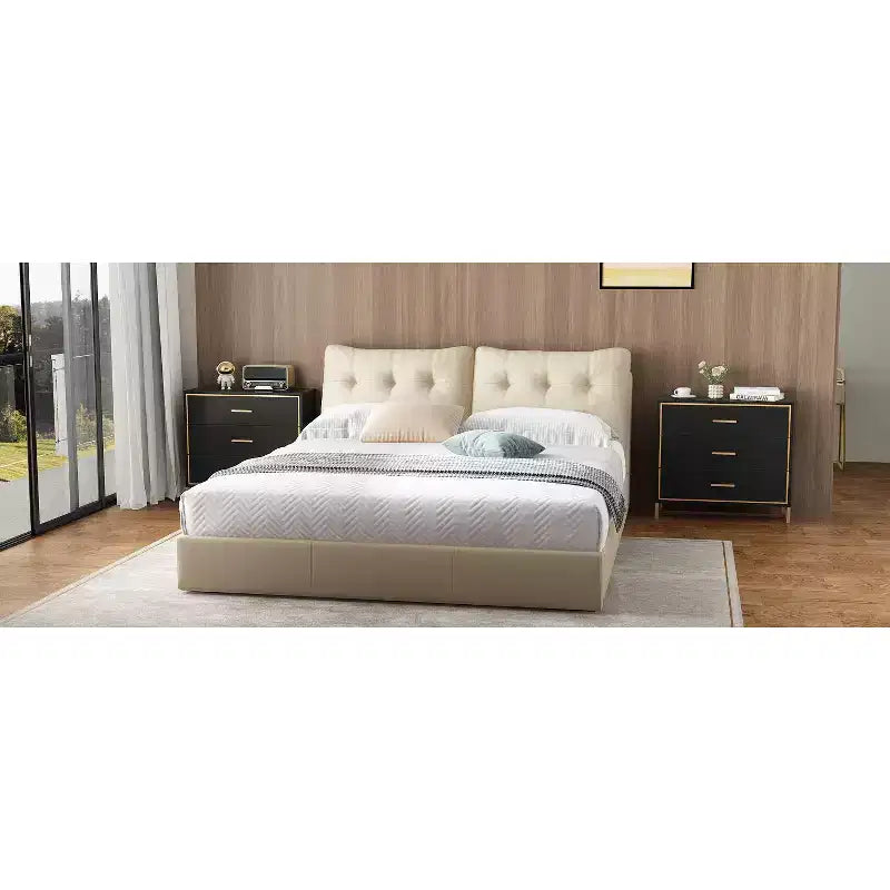 Comodino moderno bianco/nero e oro con struttura aperta in metallo, comodino da camera da letto, comodino a 3 cassetti per soggiorno