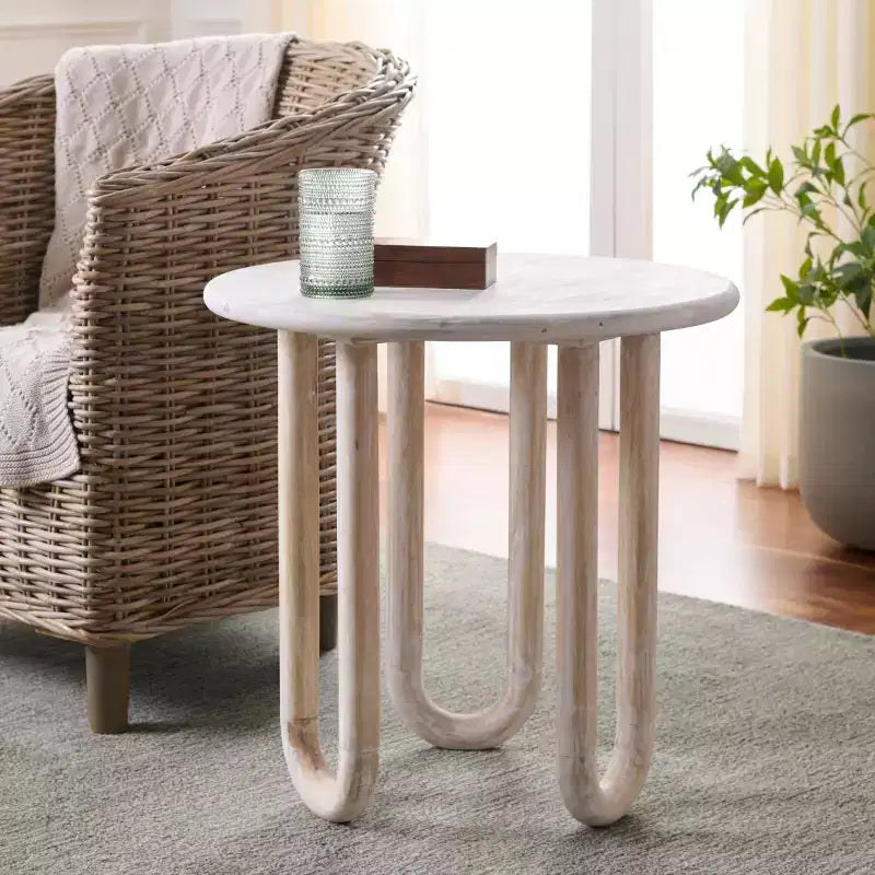 Tavolino rotondo Jazmin - ACC3264 - Finitura naturale