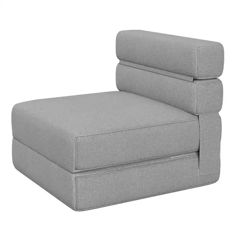 Divano Letto Pieghevole con Cuscino Aggiornato, Divano Letto Pieghevole Singolo e Materasso, Memory Foam ad Alta Densità con Rivestimento in Lino, Poltrona Relax