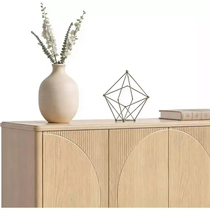 Credenza a buffet in rovere da 59 pollici: Mobile contenitore moderno con ante per sala da pranzo e soggiorno (rovere chiaro)
