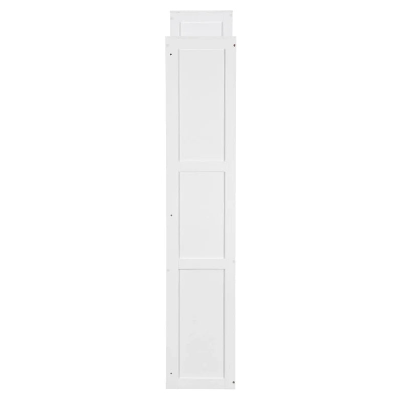 All-in-One-Schrankbett mit Schreibtisch, Schminktisch und Kleiderschrank, klappbares Queensize-Bett