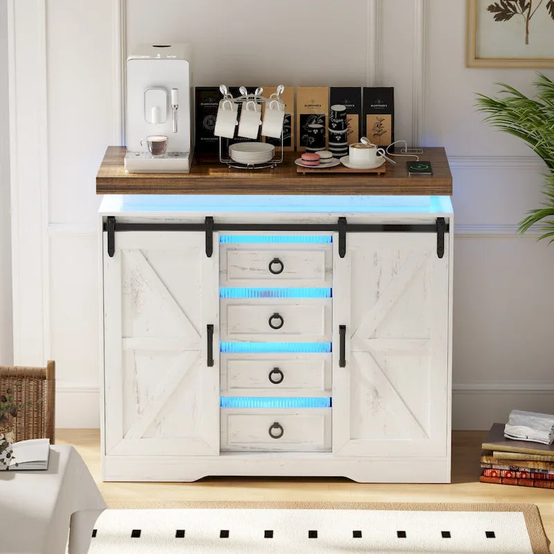 Mobile contenitore d'accento a 5 cassetti con luce LED