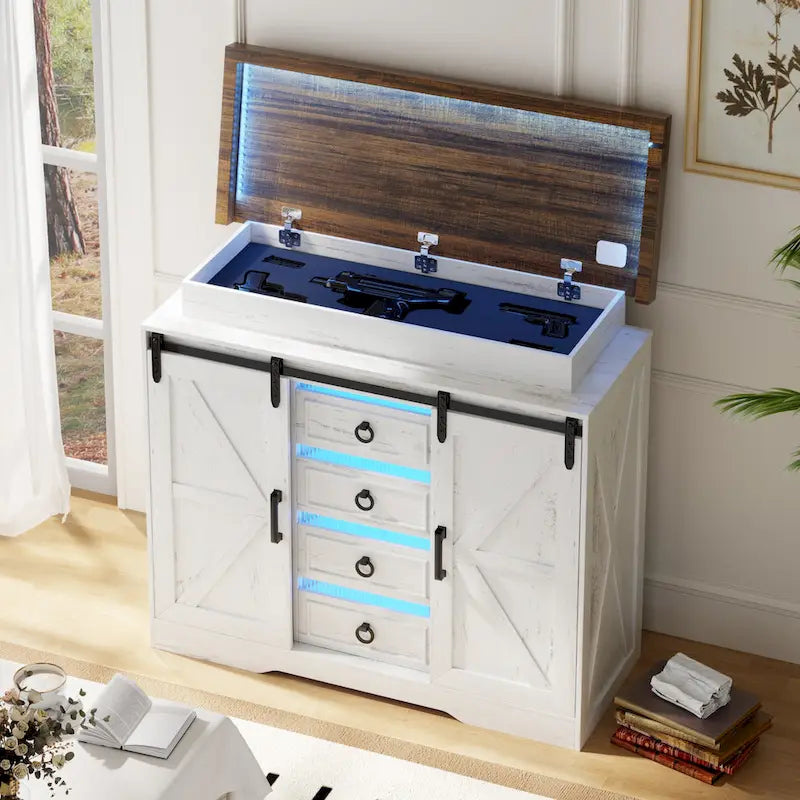 Mobile contenitore d'accento a 5 cassetti con luce LED