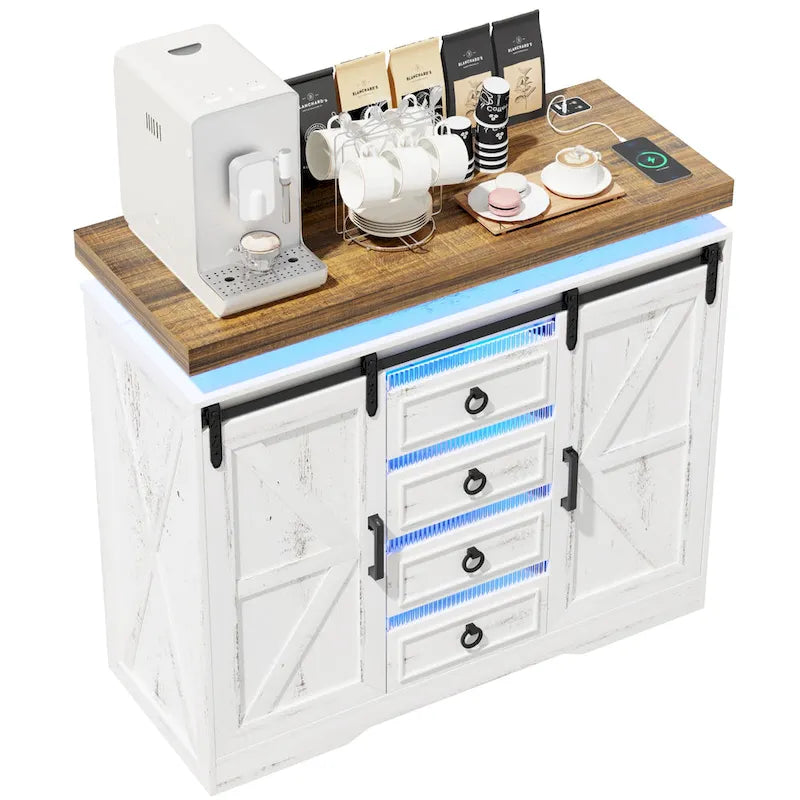 Mobile contenitore d'accento a 5 cassetti con luce LED
