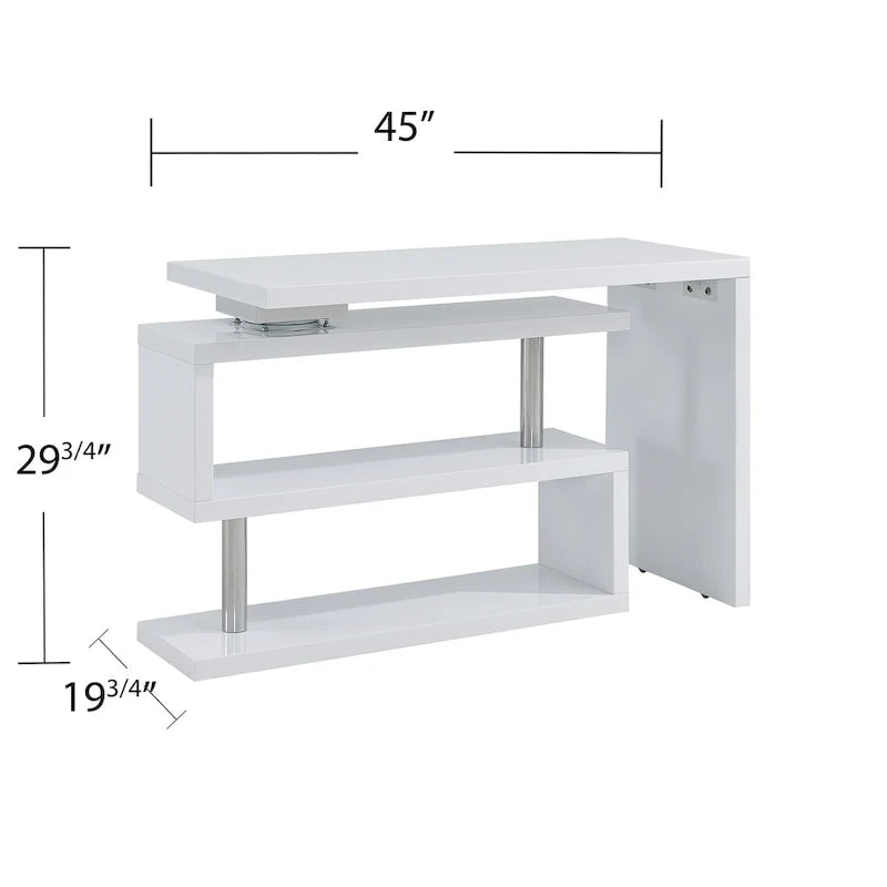Rotating Desk with Shelving