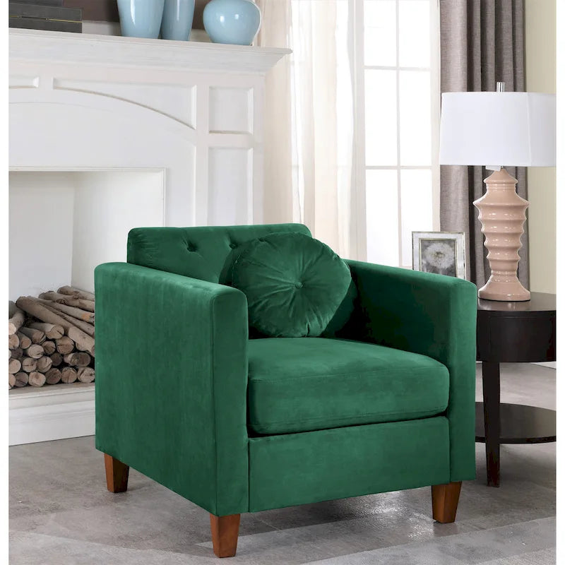 Klassischer Chesterfield-Sessel aus Samt