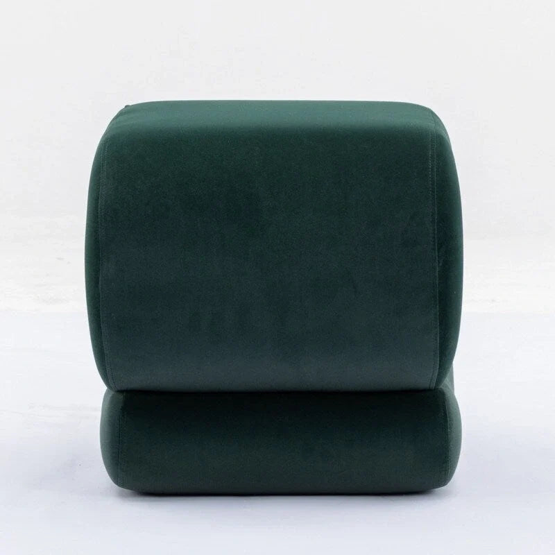 S-förmiger Hocker aus Samtstoff, Schminkhocker, Fußhocker