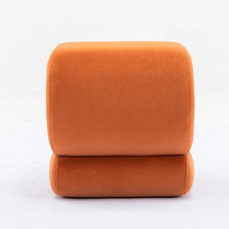 S-förmiger Hocker aus Samtstoff, Schminkhocker, Fußhocker