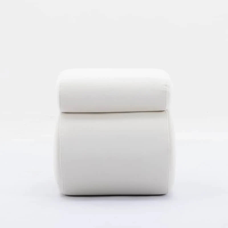 S-förmiger Hocker aus Samtstoff, Schminkhocker, Fußhocker
