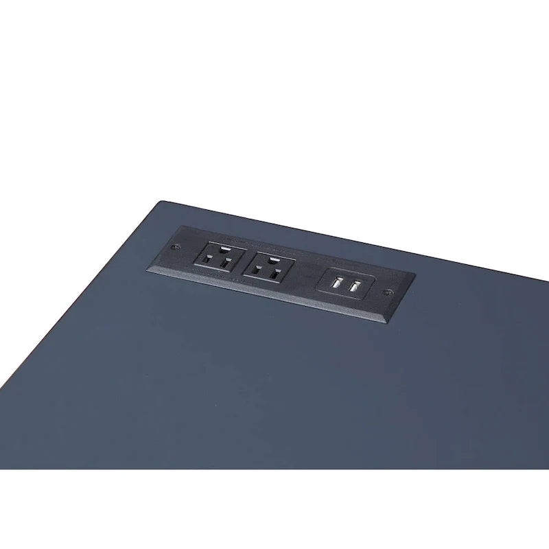 Scrivania moderna in metallo da 42 pollici per computer con porte USB di