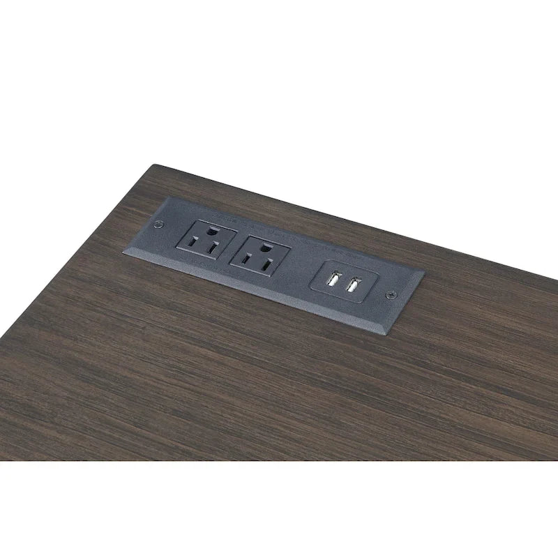 Scrivania moderna in metallo da 42 pollici per computer con porte USB di