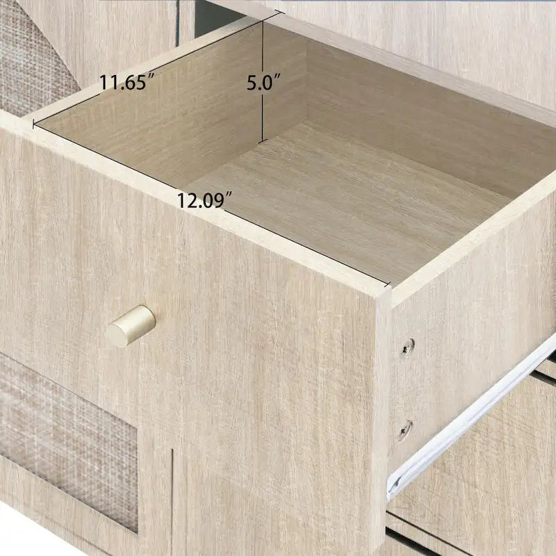 Dispensa in legno con 2 ante e 3 cassetti, ripiani laminati regolabili, mobile contenitore per soggiorno e cucina