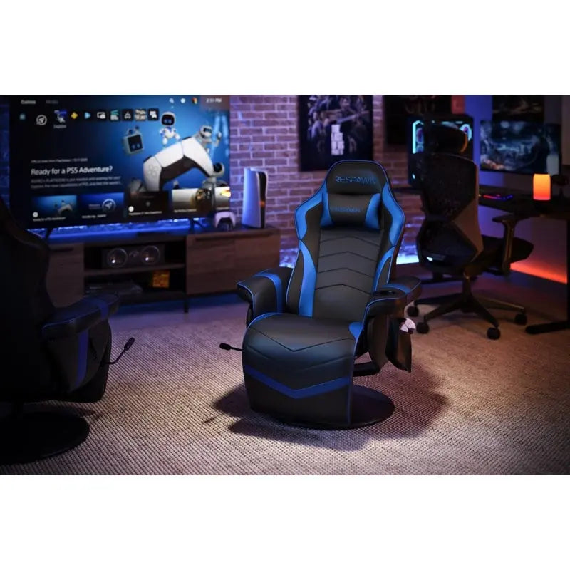 Gaming-Sessel - verstellbarer Gaming-Stuhl mit Fußstütze, Gaming-Sessel