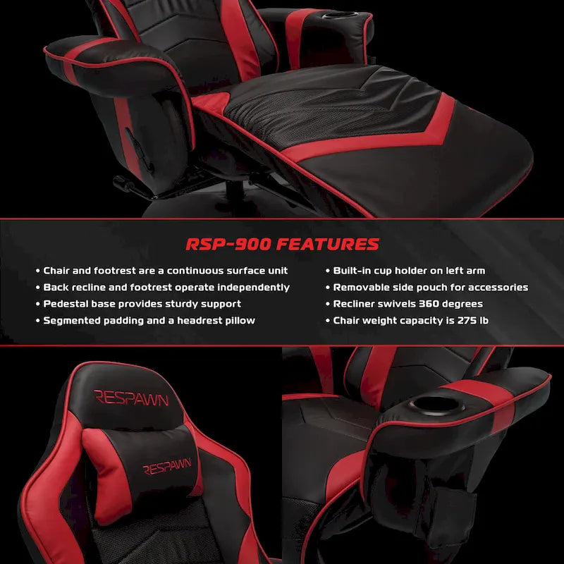 Gaming-Sessel - verstellbarer Gaming-Stuhl mit Fußstütze, Gaming-Sessel