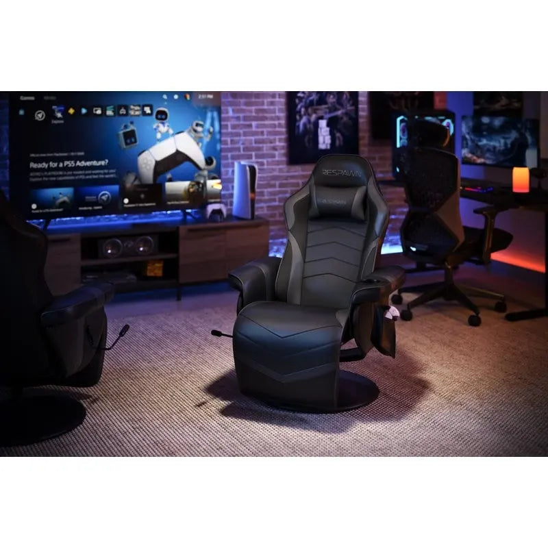 Gaming-Sessel - verstellbarer Gaming-Stuhl mit Fußstütze, Gaming-Sessel