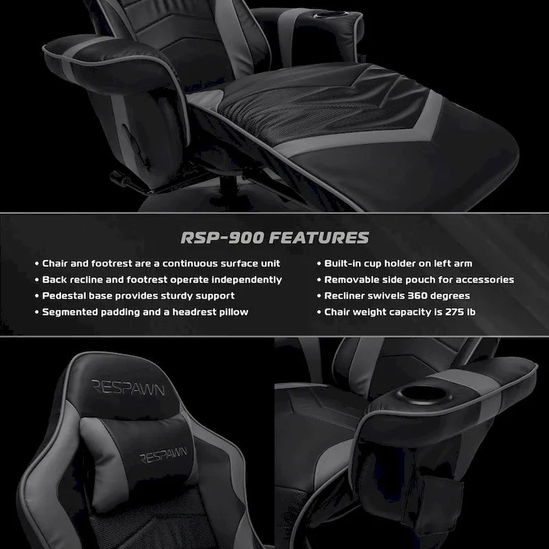Gaming-Sessel - verstellbarer Gaming-Stuhl mit Fußstütze, Gaming-Sessel