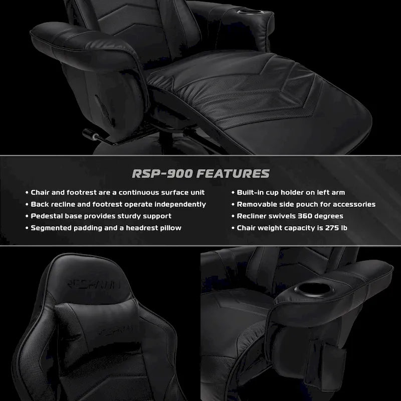 Gaming-Sessel - verstellbarer Gaming-Stuhl mit Fußstütze, Gaming-Sessel