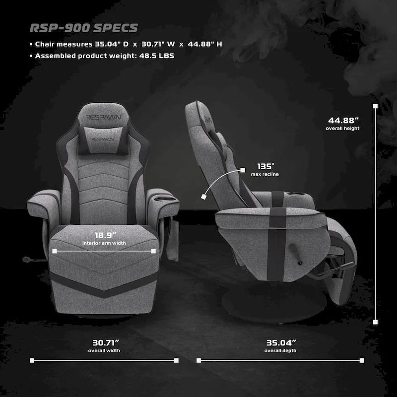 Gaming-Sessel - verstellbarer Gaming-Stuhl mit Fußstütze, Gaming-Sessel